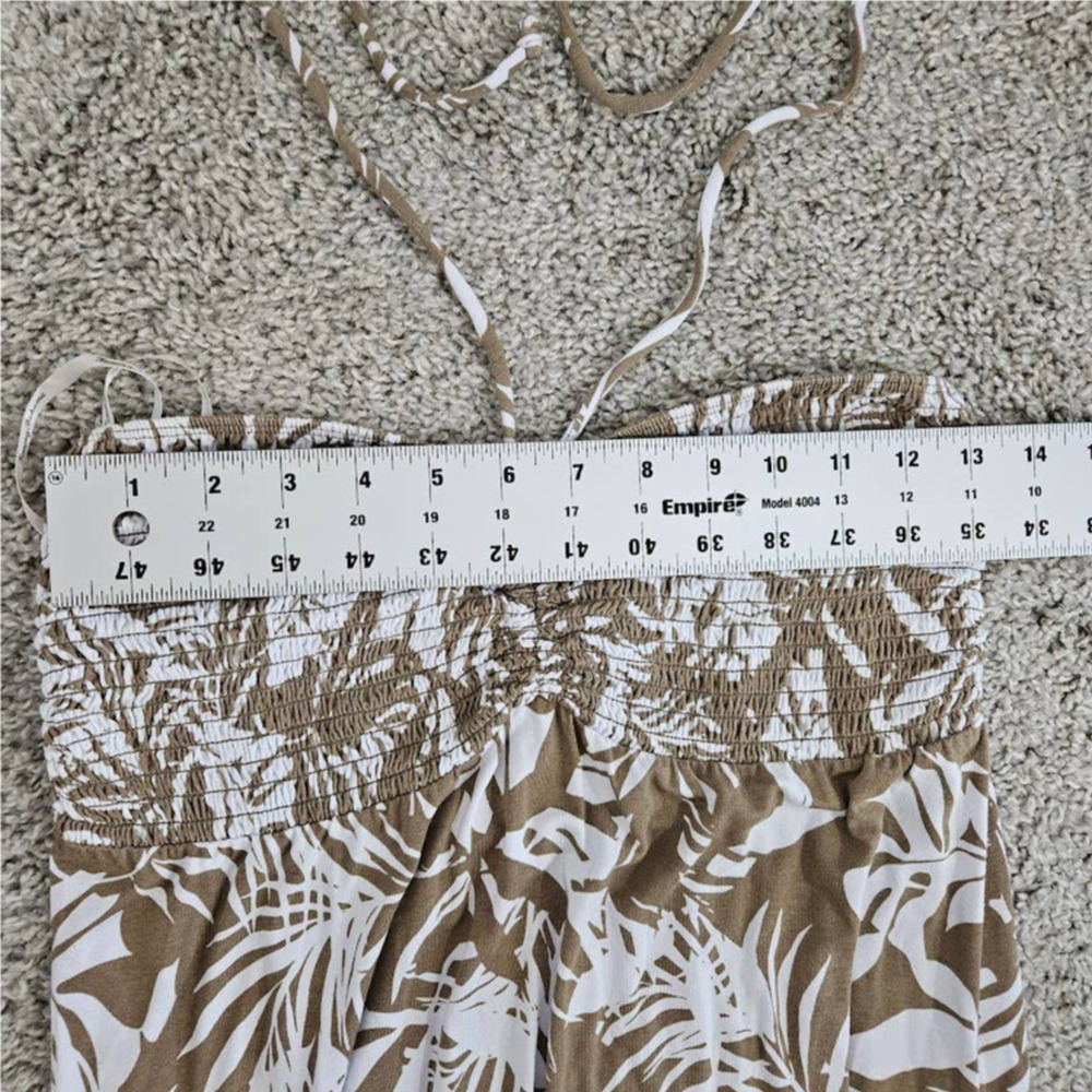 Tommy Bahama Maxi Dress Smocked Halter Hawaiian Floral Print Flowy Size SP - Picture 14 of 16